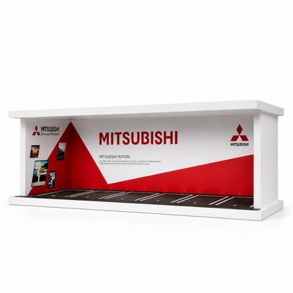 Premium Japanese Performance Showroom Garage Diorama Display Case for 1:64 Scale Diecast Cars