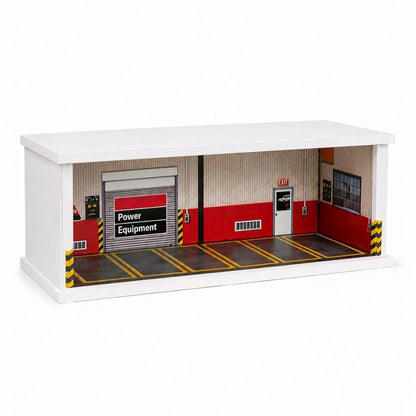 Premium Industrial Workshop Garage Diorama Display Case for 1:64 Scale Diecast Cars