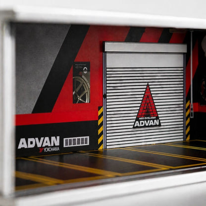 Premium ADVAN Inspired Motorsport Garage Display | 1:64 Scale Diecast Diorama