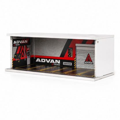 Premium ADVAN Inspired Motorsport Garage Display | 1:64 Scale Diecast Diorama