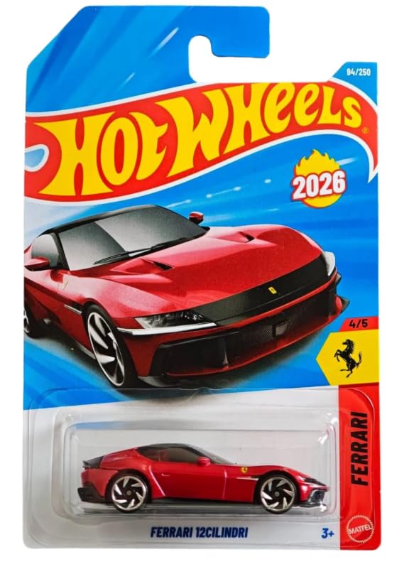 Hot Wheels Ferrari 12CILINDRI [Red] 4/5, 94/250, New for 2026! 1:64 Scale Diecast Toy Vehicle