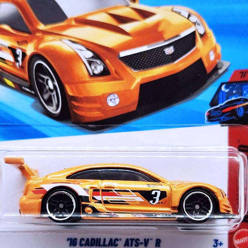 Hot Wheels 16 Cadillac ATS-V R Nightspeed Ages 3 and Up 90/250 (Orange)
