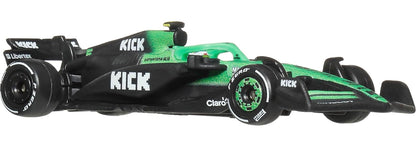 Hot Wheels 1:64 Scale Premium Race Team Sauber - Driver 2 Die-Cast Formula 1® Collectible Toy Race Car with Real Riders Tires & Metal/Metal Body &...