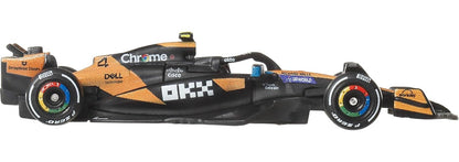 Hot Wheels 1:64 Scale Premium Race Team MCLAREN - Driver 2 Die-Cast Formula 1® Collectible Toy Race Car with Real Riders Tires & Metal/Metal Body &...