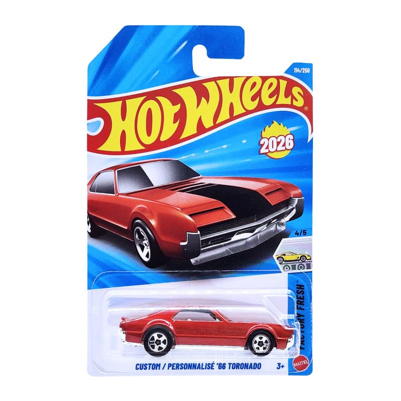 Hot Wheels Custom 66 Toronado Factory Fresh Ages 3 and Up 114/250 (Red)