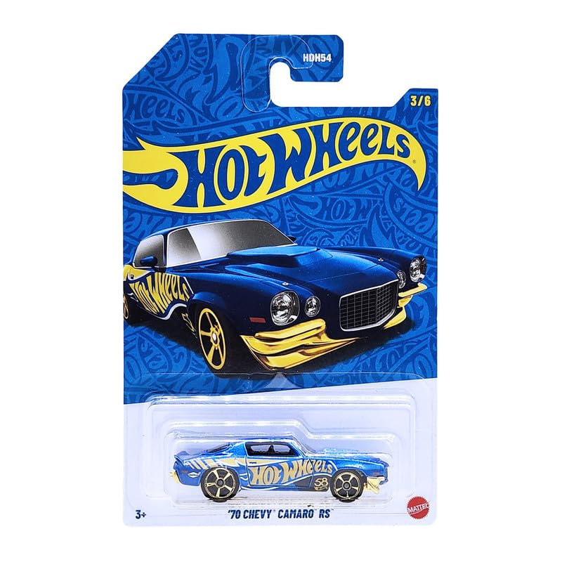Hot Wheels 55th Anniversary 70 Chevy Camaro RS for 3 Years & Above 3/6 (Blue/Gold)