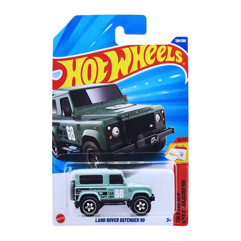 Hot Wheels Land Rover Defender Then and Now Ages 3 and Up 210/250 (Green)