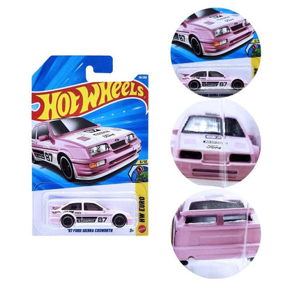Hot Wheels 87 Ford Sierra Cosworth HW Euro Ages 3 and Up 116/250 (Pink)