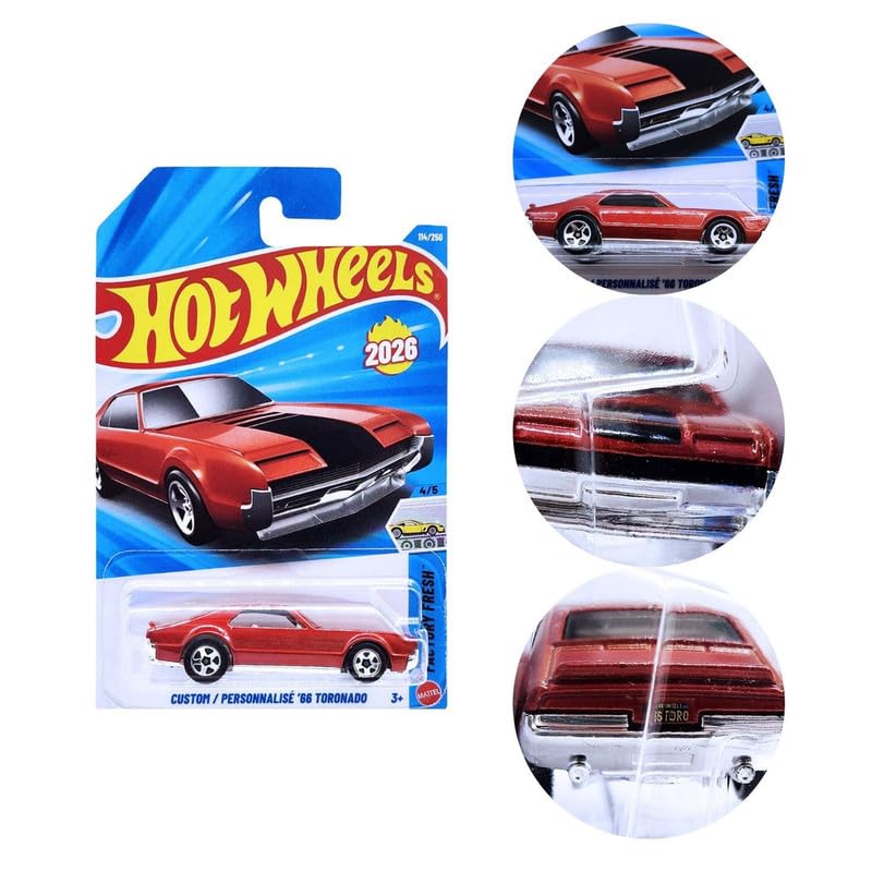 Hot Wheels Custom 66 Toronado Factory Fresh Ages 3 and Up 114/250 (Red)