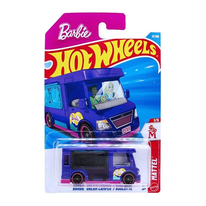 Hot Wheels Barbie Dream Camper Mattel Ages 3 and Up 21/250 (Purple)