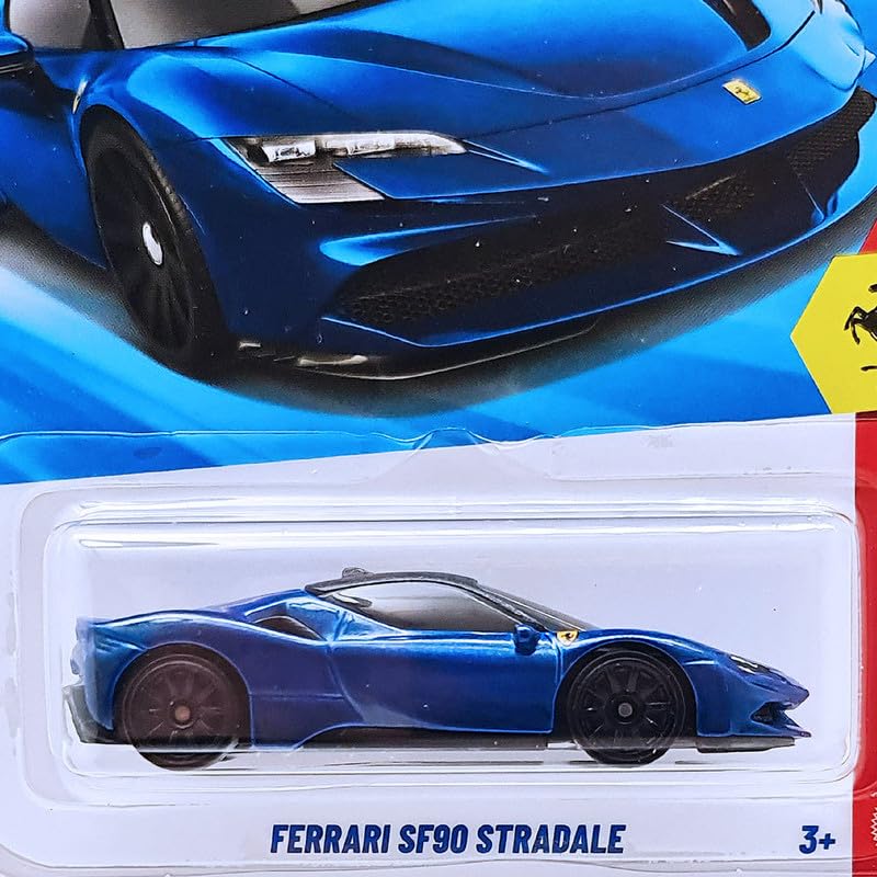 Hot Wheels Ferrari SF90 Stradale Ferrari Ages 3 and Up 41/250 (Blue)