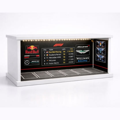 Formula Racing Championship 1:64 Scale Diecast Car Display Garage Diorama
