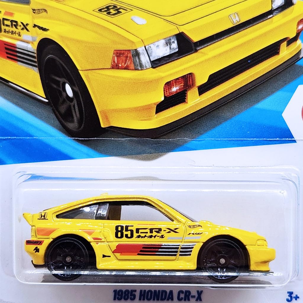 Hot Wheels 1985 Honda CR-X HW J-Imports Ages 3 and Up 89/250 (Yellow)