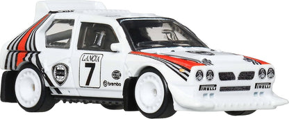 Hot Wheels Premium Car Culture Collectible Toy Car, 1:64 Scale Die-Cast Lancia Delta S4, Eurospeed Vehicle with Real Riders Tires