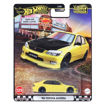 Hot Wheels Boulevard™ 98 Toyota Altezza Premium 1:64 Scale Sports Car, Full Metal Body Construction & Real Riders™ Tires, Toy for Collectors & Car...