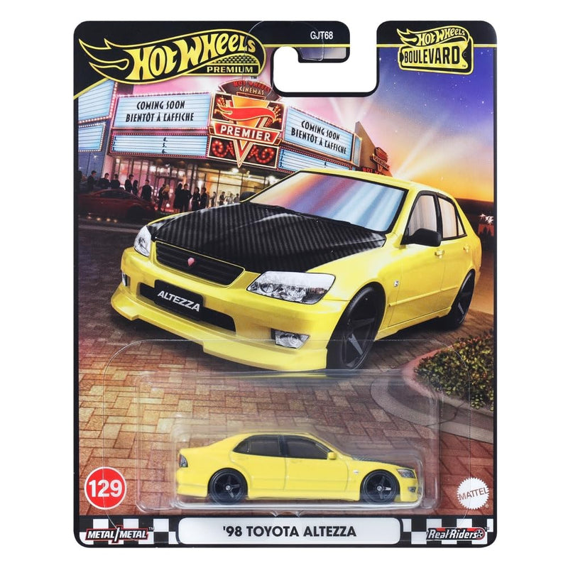 Hot Wheels Boulevard™ 98 Toyota Altezza Premium 1:64 Scale Sports Car, Full Metal Body Construction & Real Riders™ Tires, Toy for Collectors & Car...