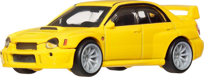 Hot Wheels Premium Car Culture Collectible Toy Car, 1:64 Scale Die-Cast Subaru Impreza WRX, Eurospeed Vehicle with Real Riders Tires