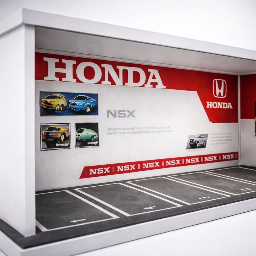 Honda Inspired NSX Showroom Garage Diorama Display Case for 1:64 Scale Diecast Cars