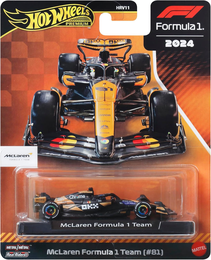 Premium Hot Wheels Formula 1 Die-Cast Race Car in 1:64 Scale (Styles May Vary)