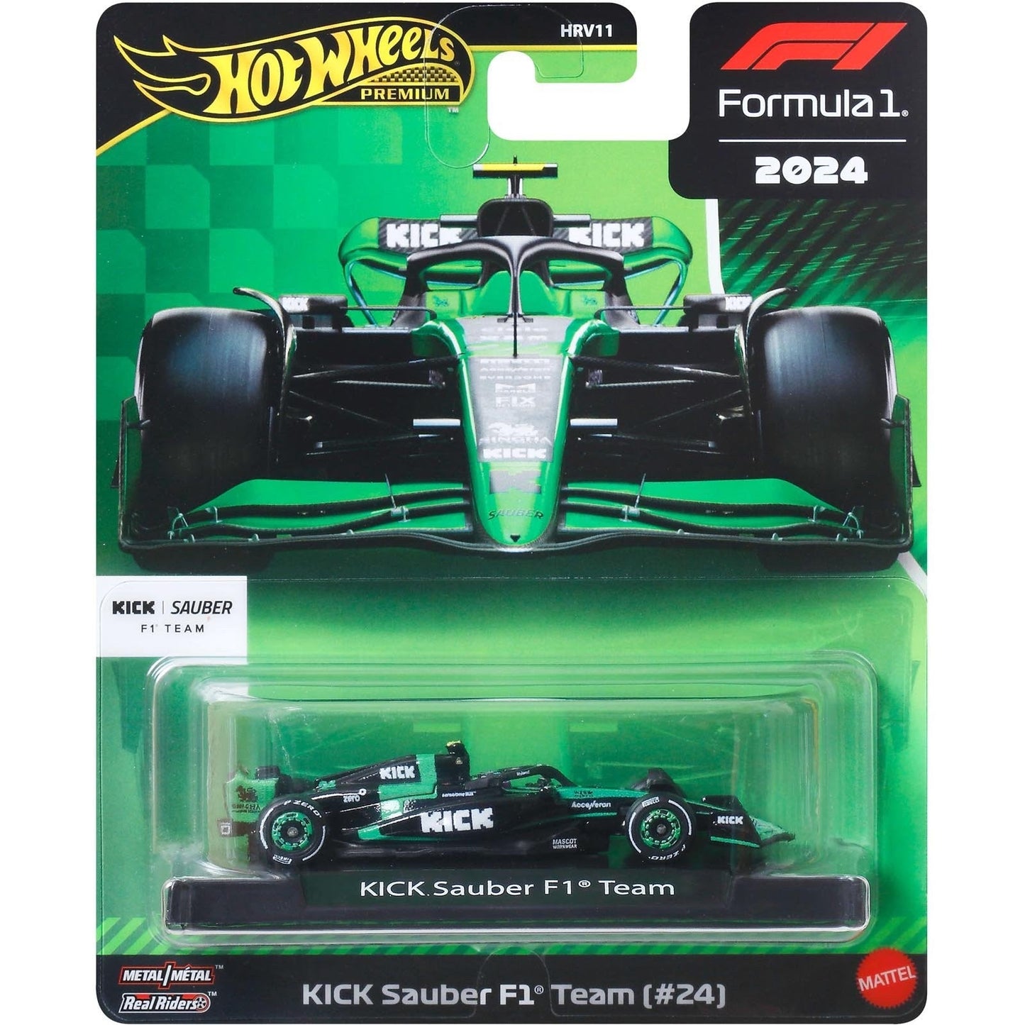 Hot Wheels Premium – Kick Sauber F1 Team # 24 -FORMULA 1 2024 #2025