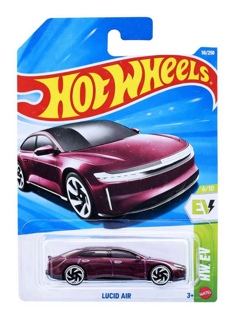 Hot Wheels Lucid Air Maroon 2026 1:64 Diecast Mainline 59/250 Imported